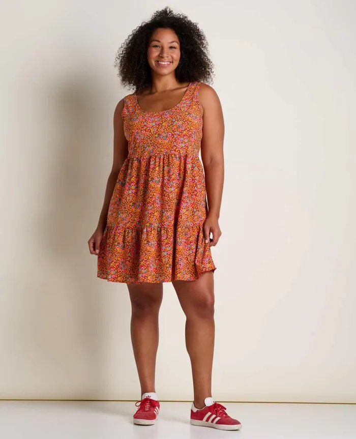 Women Dresses Toad and Co Sunkissed Sunsana Dress Taffy Micro Floral Print