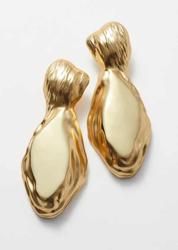 Women Earrings and Other Stories Sculptural Clip Earrings Gold
