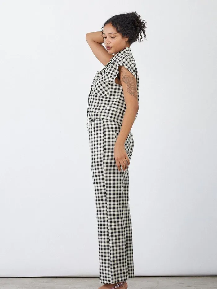 Women Estelle Button Down Black Gingham Lisa Says Gah Blouses