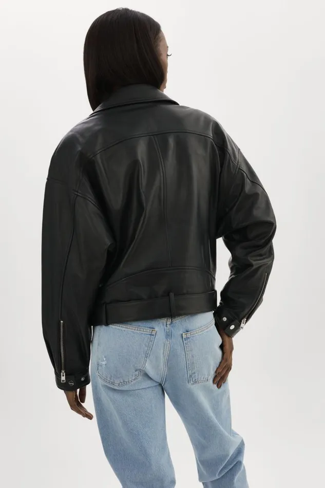 Women ESTIA Leather Biker Jacket Black LAMARQUE Leather Jackets Women ESTIA Leather Biker Jacket Black LAMARQUE Leather Jackets