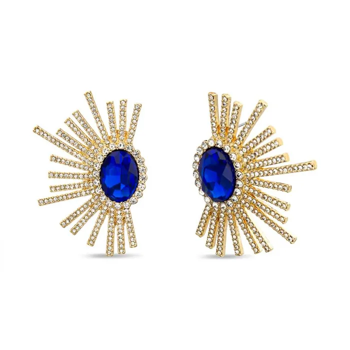Women Fashion Jewelry Badgley Mischka Sunburst Fan Earrings