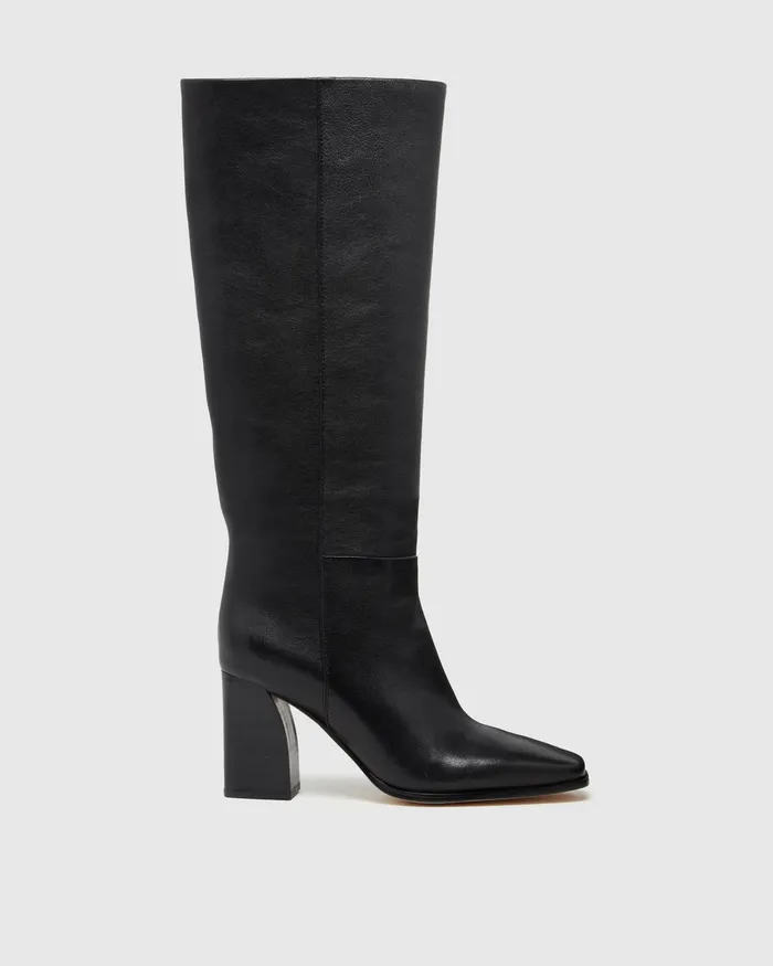 Women Faye Boot 8211 Black Leather Boots PAIGE