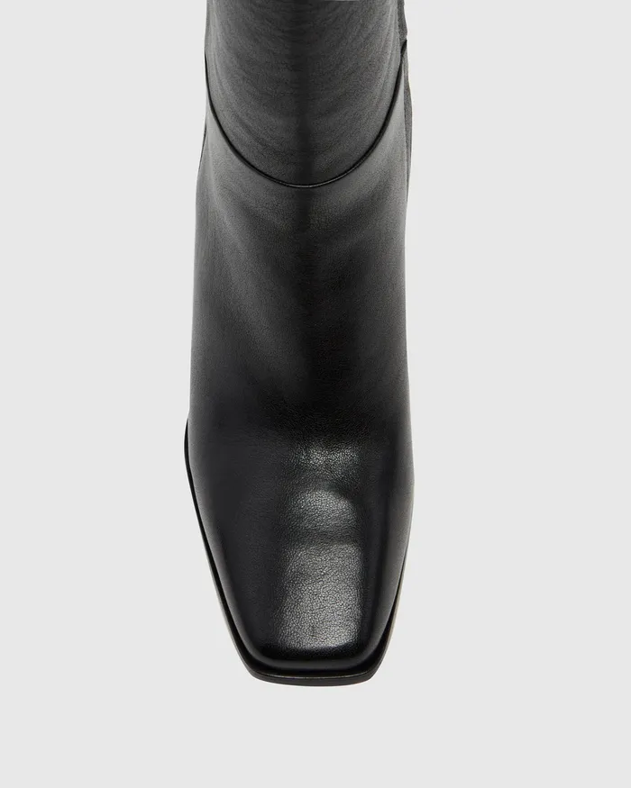 Women Faye Boot 8211 Black Leather Boots PAIGE