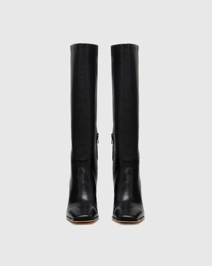 Women Faye Boot 8211 Black Leather Boots PAIGE