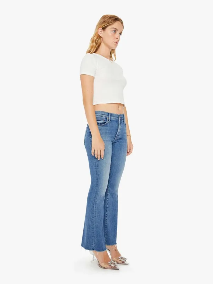 Women Flare Mother Denim Petites The Lil039 Weekender Fray Wash A Groovy Kind Of Love