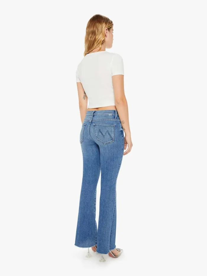 Women Flare Mother Denim Petites The Lil039 Weekender Fray Wash A Groovy Kind Of Love