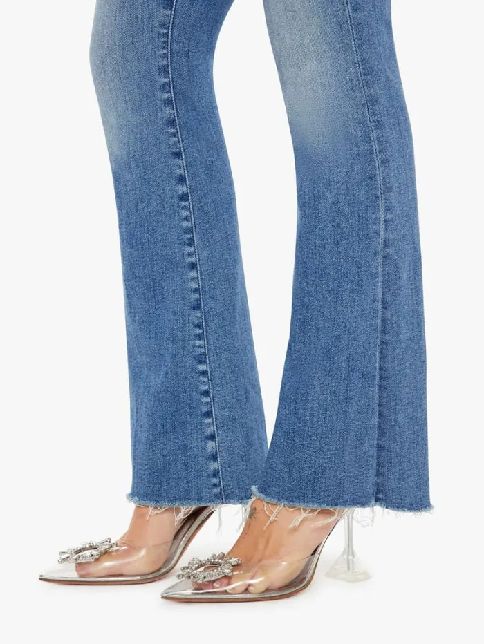 Women Flare Mother Denim Petites The Lil039 Weekender Fray Wash A Groovy Kind Of Love