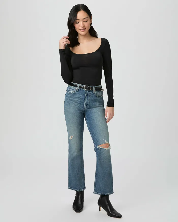 Women Flare PAIGE Courtney Flare Jean 8211 Blue Note Destructed