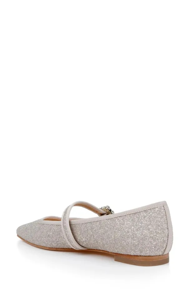 Women Flats Badgley Mischka Brystol Ballerina Flats With Crystal Buckle Black
