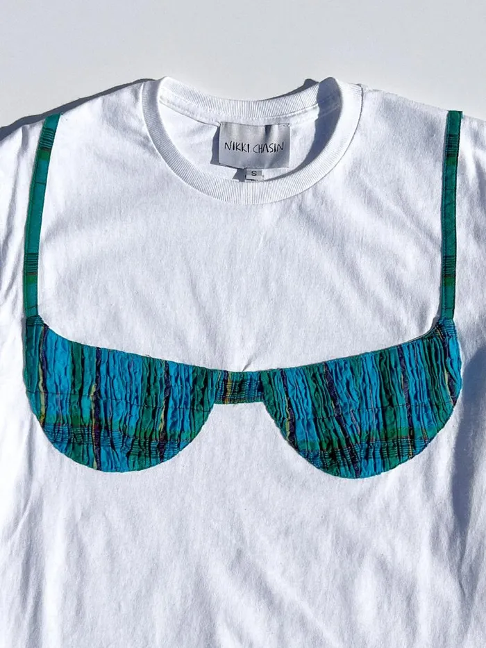 Women Florida Woman Applique Tee Blue Gingham Lisa Says Gah Tops