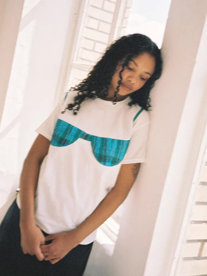 Women Florida Woman Applique Tee Blue Gingham Lisa Says Gah Tops