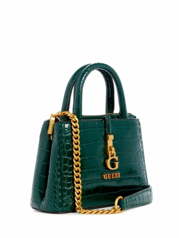 Women G James Mini Satchel Forest Green Handbags GUESS Women G James Mini Satchel Forest Green Handbags GUESS