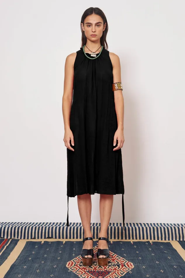 Women Gauze Faded Black Zambia Tank Dress Raquel Allegra Dresses