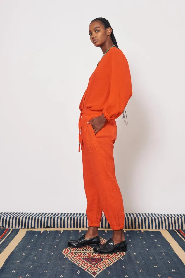 Women Gauze Tomato Cameroon Pant Raquel Allegra Bottoms