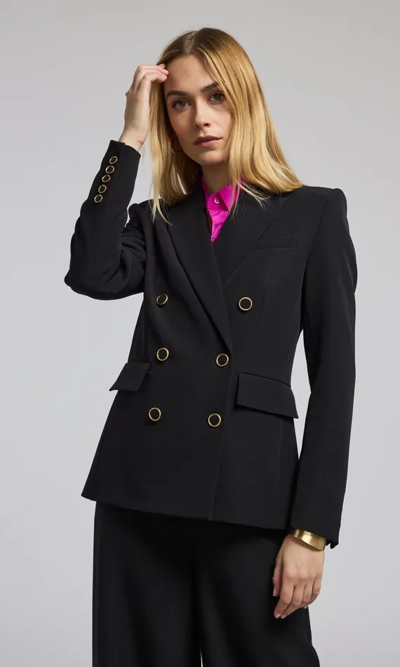 Women Generation Love Clothing Blazers and Jackets Arielle Crepe Blazer Black