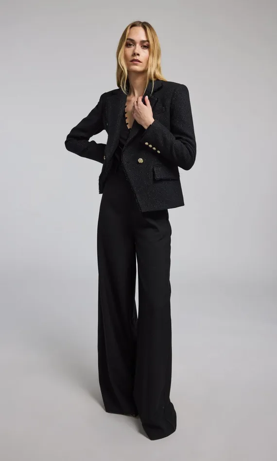 Women Generation Love Clothing Blazers and Jackets Eliza Tweed Blazer Black