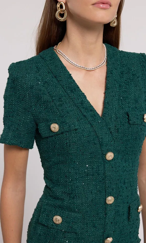 Women Generation Love Clothing Dresses Anne Tweed Dress Forest