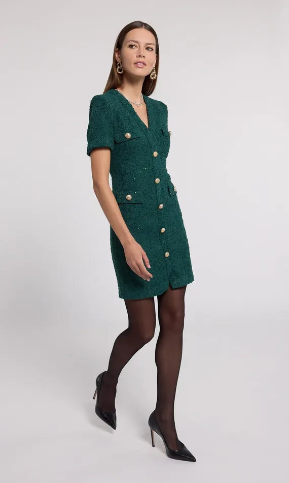 Women Generation Love Clothing Dresses Anne Tweed Dress Forest