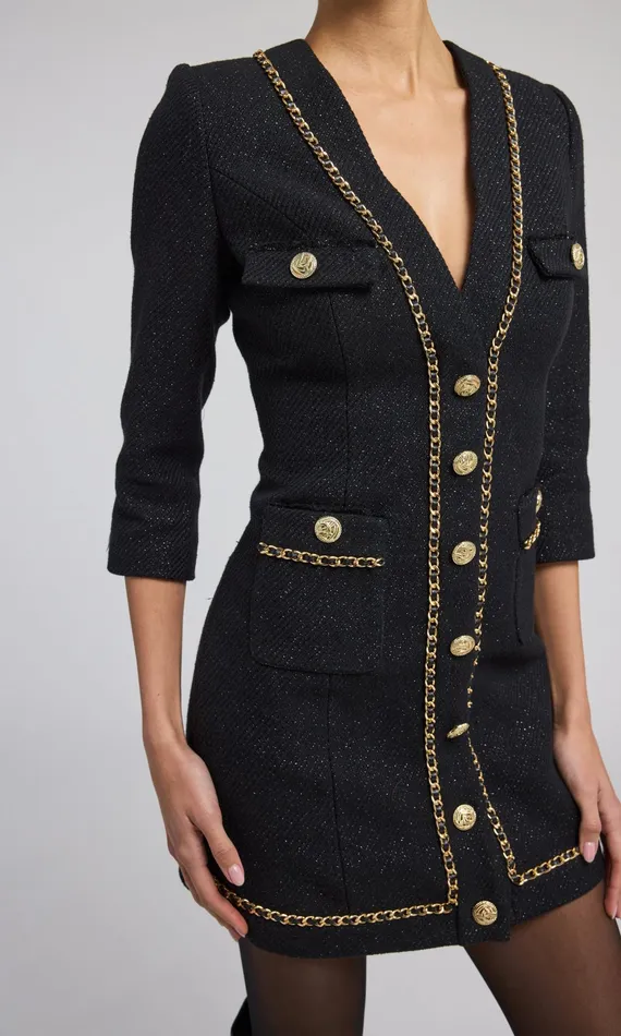 Women Generation Love Clothing Dresses Sandrine Tweed Dress Black