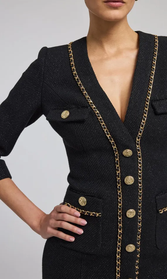 Women Generation Love Clothing Dresses Sandrine Tweed Dress Black
