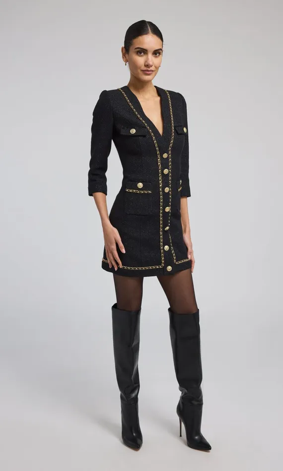 Women Generation Love Clothing Dresses Sandrine Tweed Dress Black