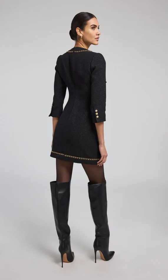 Women Generation Love Clothing Dresses Sandrine Tweed Dress Black
