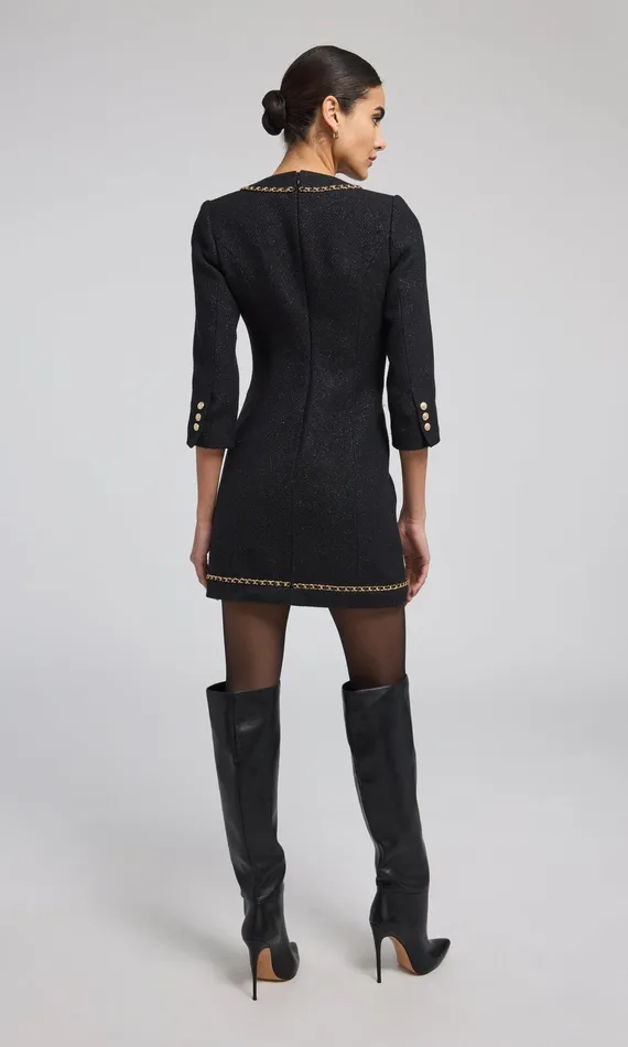 Women Generation Love Clothing Dresses Sandrine Tweed Dress Black