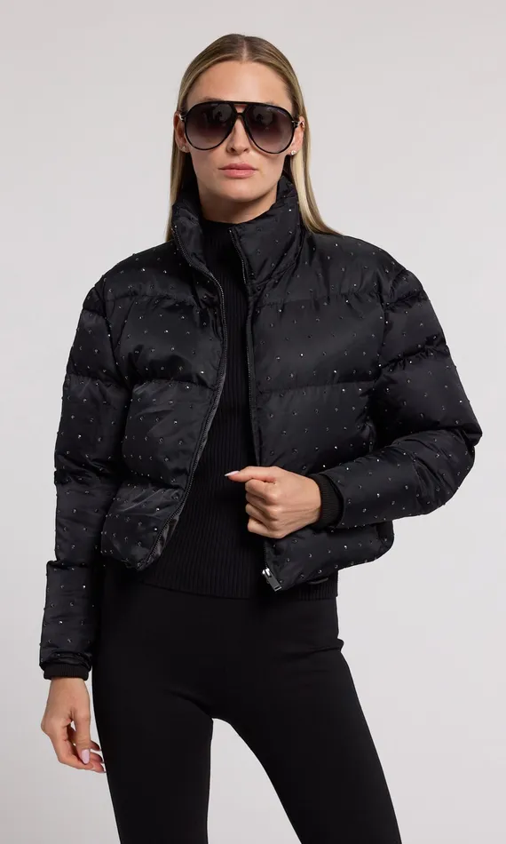 Women Generation Love Clothing Outerwear Rhoda Crystal Puffer Blackblack