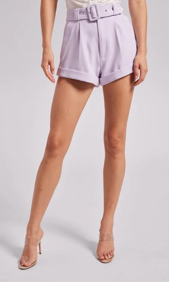 Women Generation Love Clothing Shorts Belen Crepe Shorts Lilac