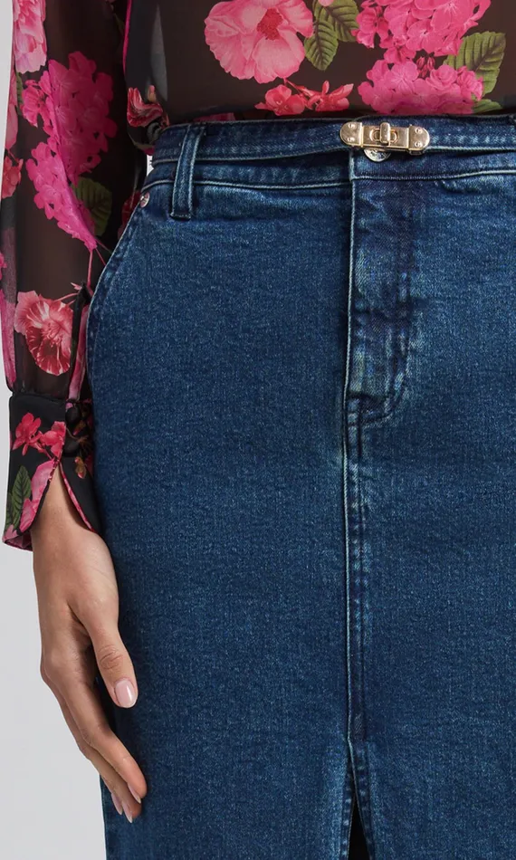 Women Generation Love Clothing Skirts Medina Denim Skirt Ocean Blue