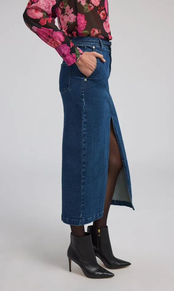 Women Generation Love Clothing Skirts Medina Denim Skirt Ocean Blue