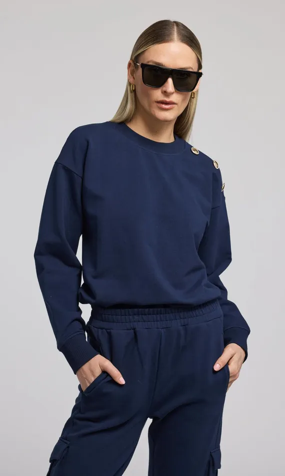 Women Generation Love Clothing Sweaters and Sweatshirts Cambria Sweatshirt French Navy