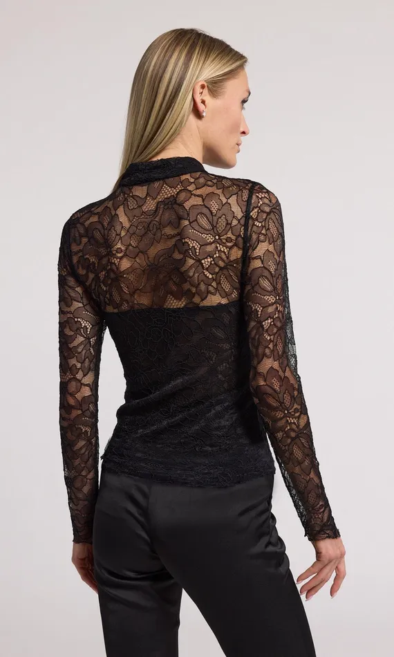 Women Generation Love Clothing Tops Marielle Lace Top Black