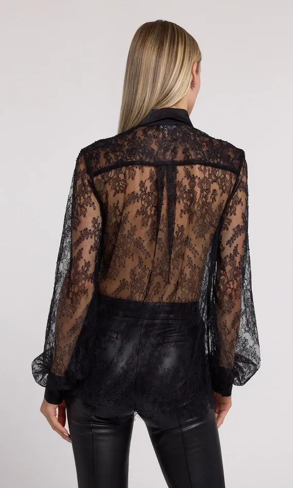 Women Generation Love Clothing Tops Oslo Lace Shirt Black