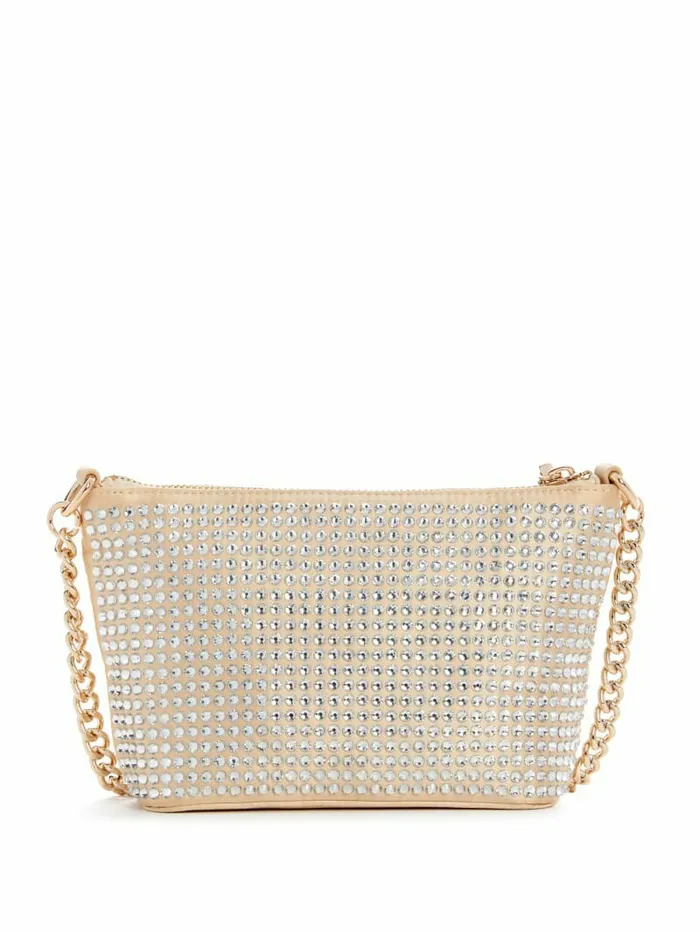 Women Gilded Glamour Mini TopZip Bucket Bag Pale Gold Handbags GUESS Women Gilded Glamour Mini TopZip Bucket Bag Pale Gold Handbags GUESS
