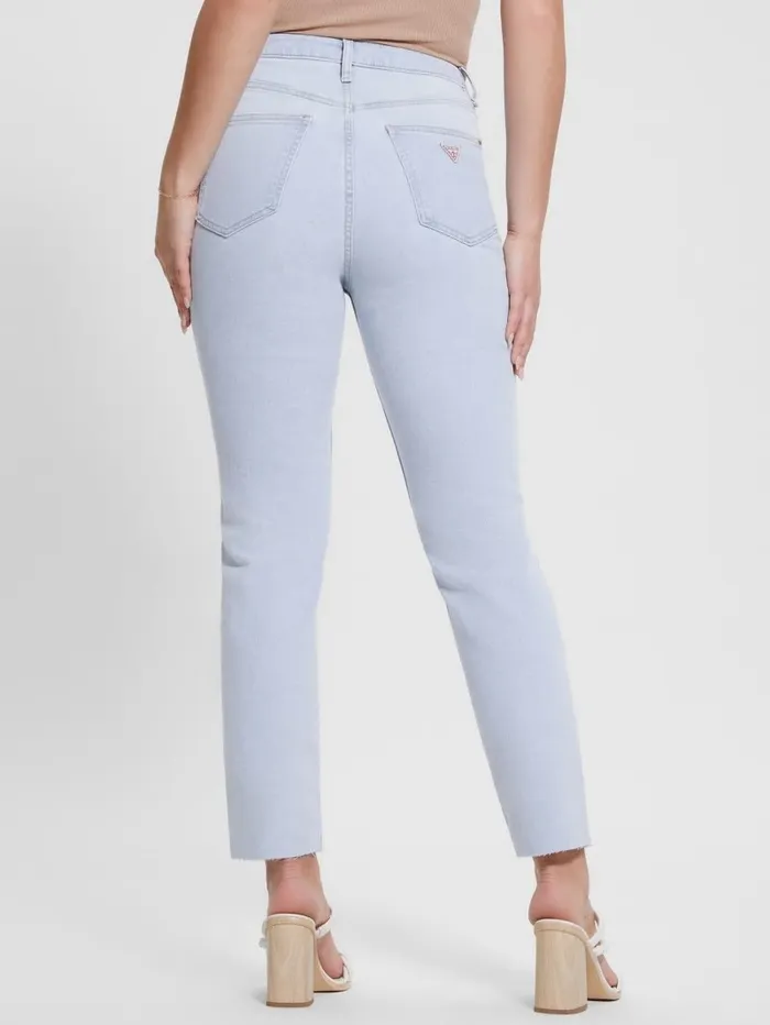 Women GUESS Eco Destroyed Mom Jeans Brightstone Blue Jeans and Denim Women GUESS Eco Destroyed Mom Jeans Brightstone Blue Jeans and Denim
