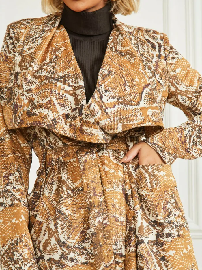 Women GUESS Hudson Snakeskin Printed CoverUp Secret Skin Print Jackets and Coats Women GUESS Hudson Snakeskin Printed CoverUp Secret Skin Print Jackets and Coats