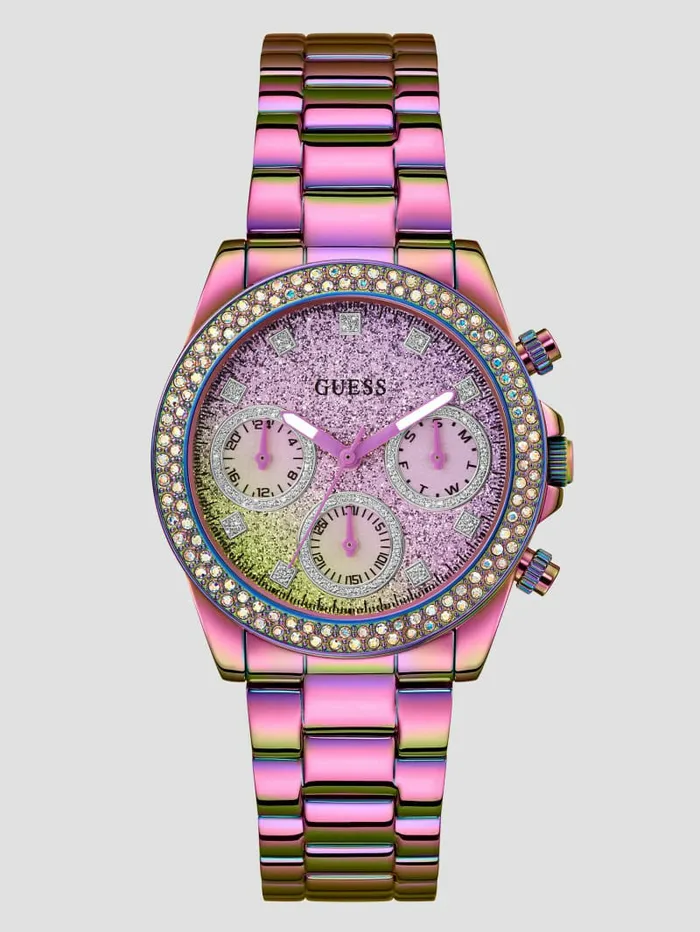 Women GUESS Iridescent Multifunction Watch Iridescent Watches