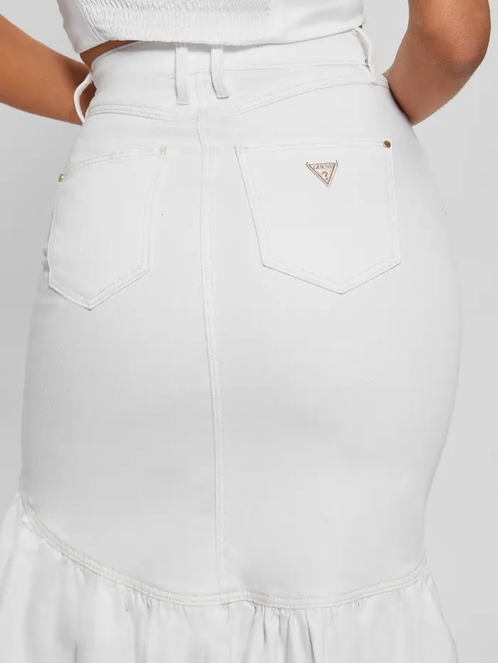 Women GUESS Marinella Denim Pencil Skirt Lily White Bottoms Women GUESS Marinella Denim Pencil Skirt Lily White Bottoms