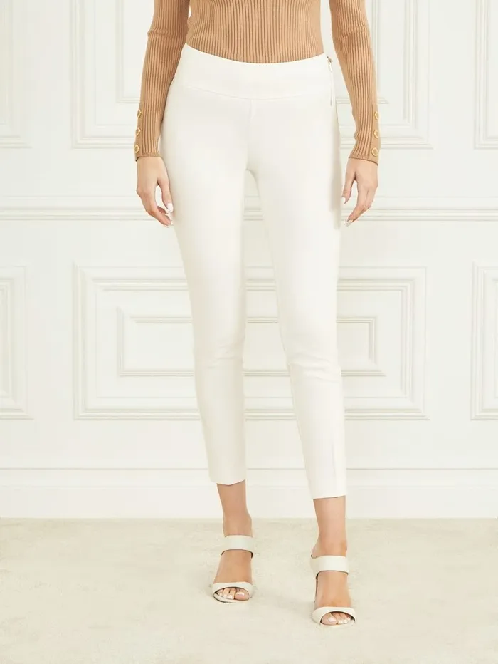 Women GUESS Olivia Skinny Pant Macadamia Bottoms