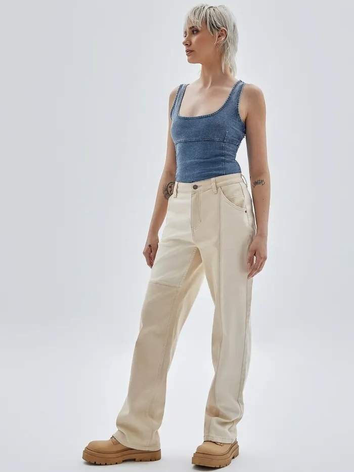 Women GUESS Originals Kit Carpenter Jeans Go Laurie Tan Wash Bottoms GUESS Women GUESS Originals Kit Carpenter Jeans Go Laurie Tan Wash Bottoms GUESS