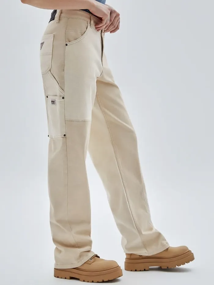 Women GUESS Originals Kit Carpenter Jeans Go Laurie Tan Wash Bottoms GUESS Women GUESS Originals Kit Carpenter Jeans Go Laurie Tan Wash Bottoms GUESS