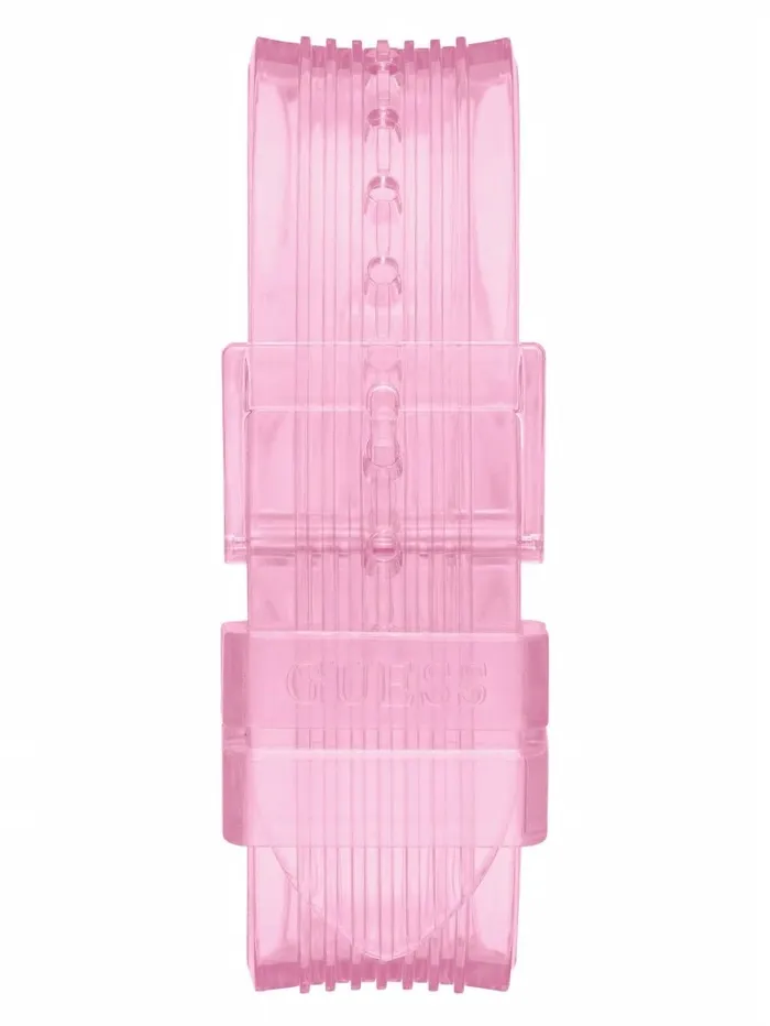 Women GUESS Pink Transparent Multifunction Watch Rose Gold Watches Women GUESS Pink Transparent Multifunction Watch Rose Gold Watches
