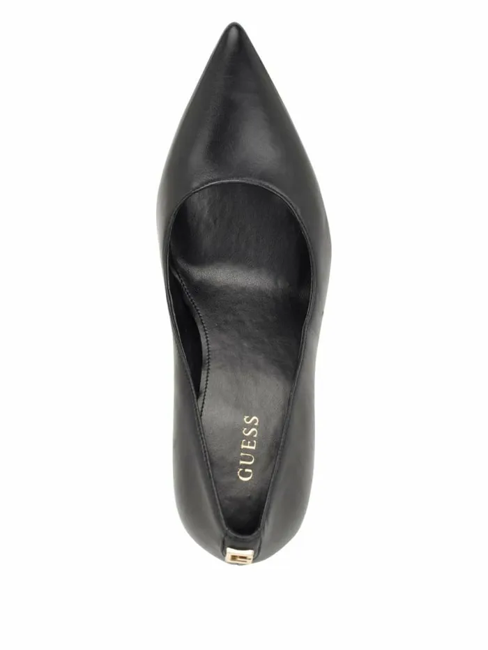 Women GUESS Seanna Leather Pumps Black 001 Heels