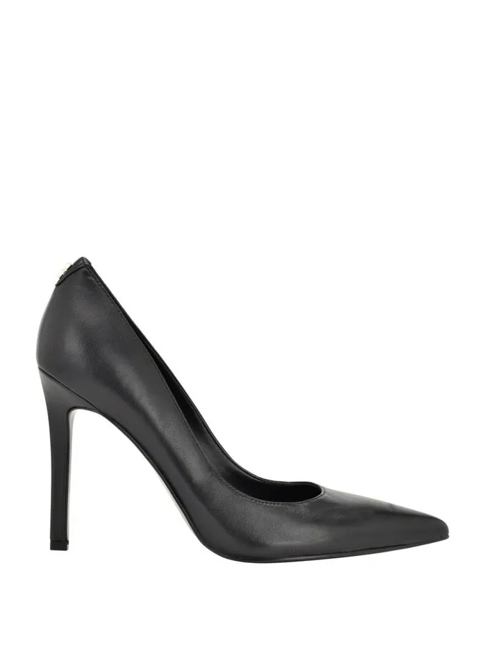 Women GUESS Seanna Leather Pumps Black 001 Heels