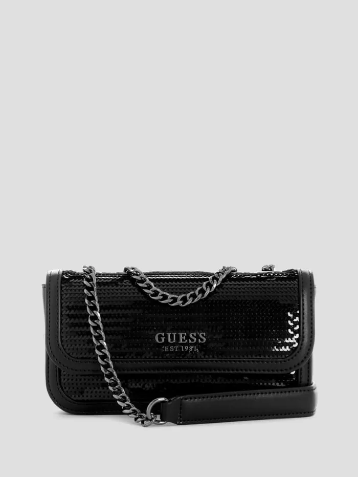 Women Handbags GUESS Kaska Mini Crossbody Black