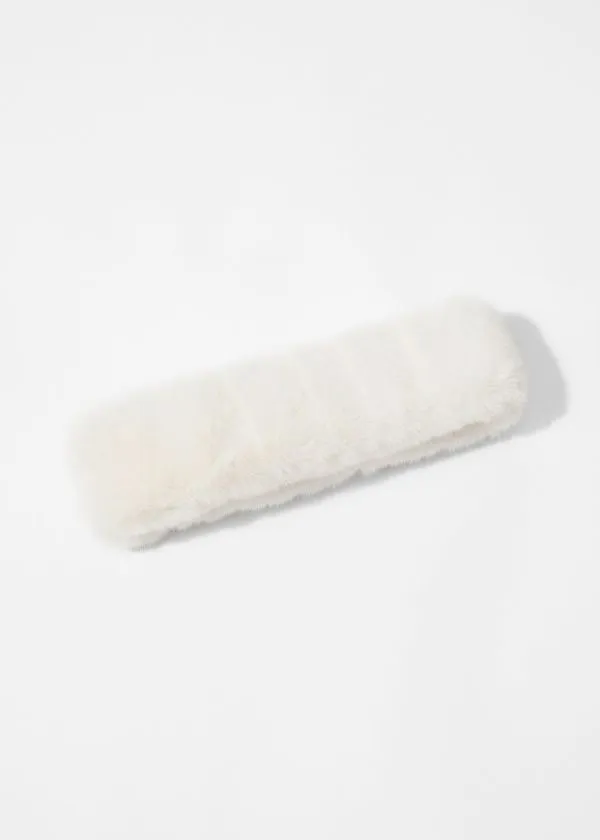 Women Headwear and Other Stories Faux Fur Headband Cream