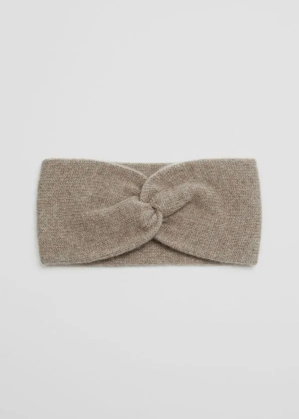 Women Headwear and Other Stories TwistFront Cashmere Headband Beige