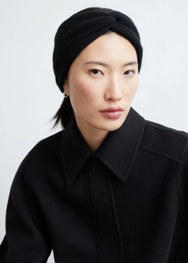 Women Headwear and Other Stories TwistFront Cashmere Headband Black Women Headwear and Other Stories TwistFront Cashmere Headband Black