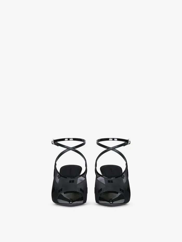 Women Heels Givenchy Show Slingbacks In 4G Mesh Black